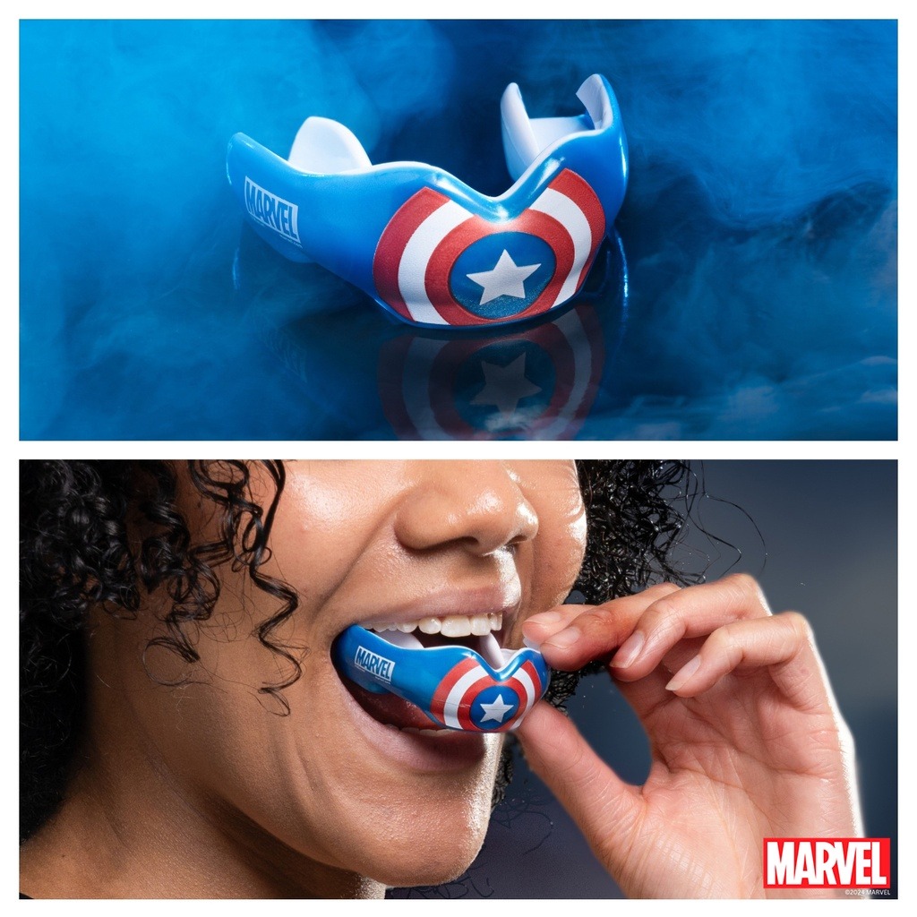 PROTECTOR BUCAL SAFEJAWZ MARVEL™ BRACES CAPTAIN AMERICA | PROTECCIÓN SEGURA PARA ORTODONCIA - Imagen 5