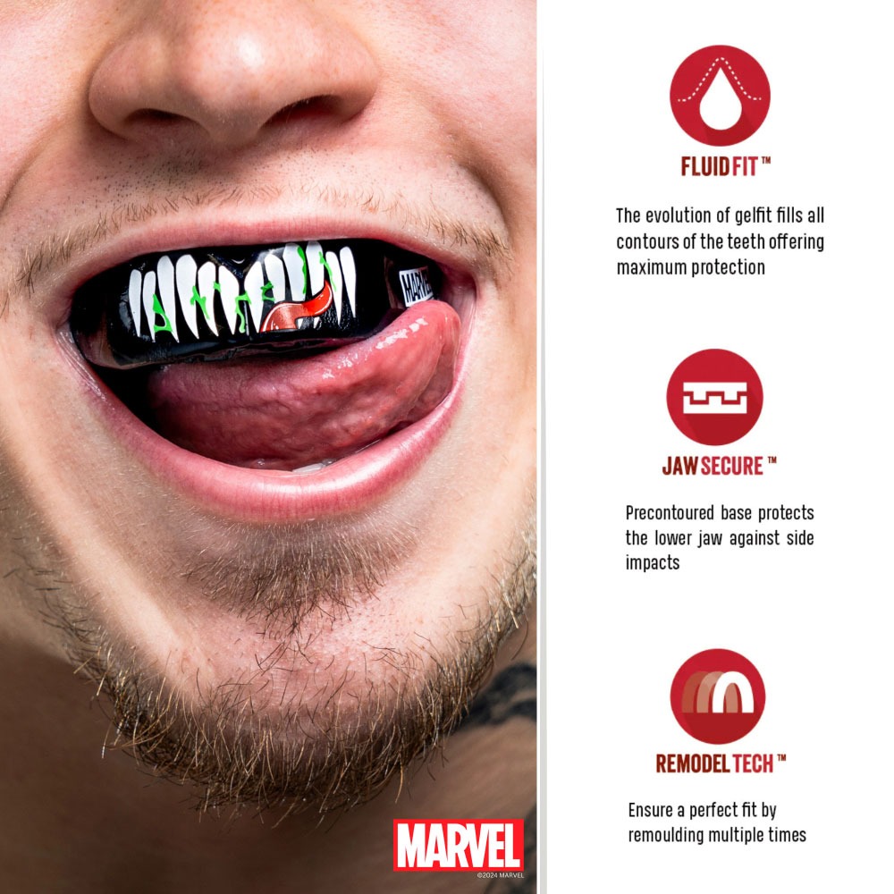 PROTECTOR BUCAL SAFEJAWZ MARVEL™ VENOM | PROTECCIÓN AVANZADA PARA DEPORTES DE COMBATE - Imagen 5