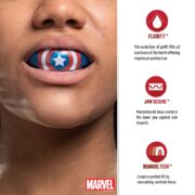 PROTECTOR BUCAL SAFEJAWZ MARVEL™ BRACES CAPTAIN AMERICA | PROTECCIÓN SEGURA PARA ORTODONCIA - Imagen 4