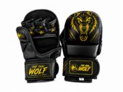 Guantillas MMA The Thai Wolf | Cuero PU Microfibra | Relleno Látex + EVA | Negro y Dorado - Imagen 2